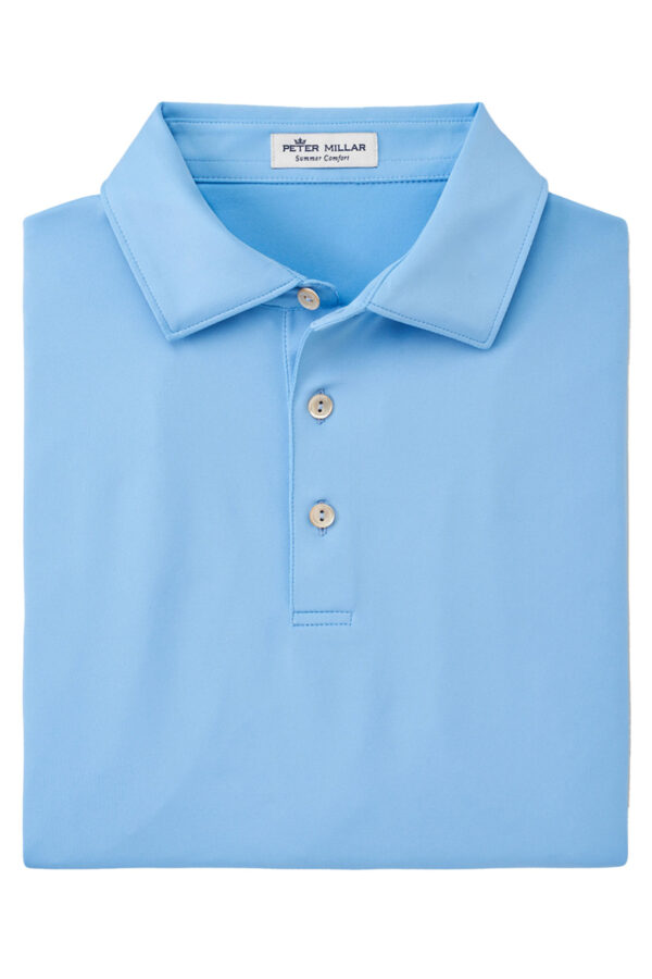 Peter Millar Men's Solid Performance Polo - Self Collar - Image 6