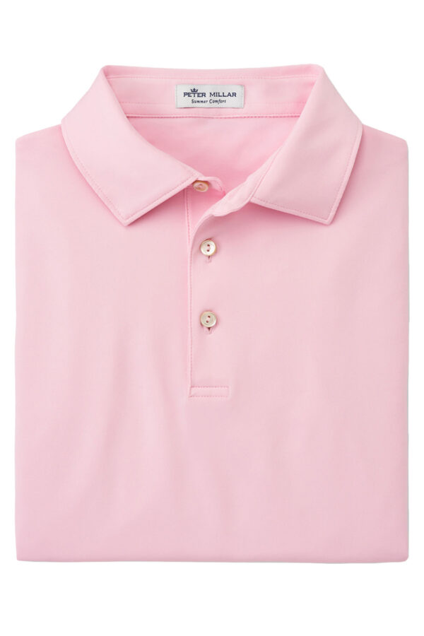 Peter Millar Men's Solid Performance Polo - Self Collar - Image 3